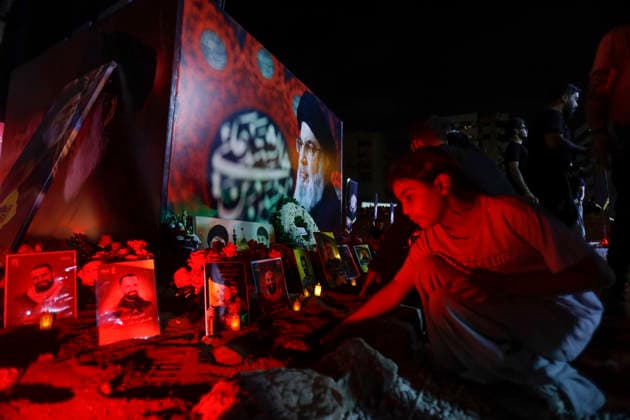 September 26, 2026, Beirut, Beirut, lebanon: Hezbollah supporters gather at the site in Beirut where former Hezbollah Secretary-General Hassan Nasrallah was assassinated, on the eve of the second anniversary of his assassination. Beirut lebanon - ZUMAb339 20260926_znp_b339_005 Copyright: xAbdulxKaderxAlxBayx