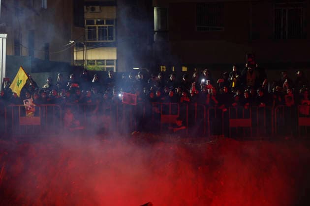 September 26, 2026, Beirut, Beirut, lebanon: Hezbollah supporters gather at the site in Beirut where former Hezbollah Secretary-General Hassan Nasrallah was assassinated, on the eve of the second anniversary of his assassination. Beirut lebanon - ZUMAb339 20260926_znp_b339_002 Copyright: xAbdulxKaderxAlxBayx