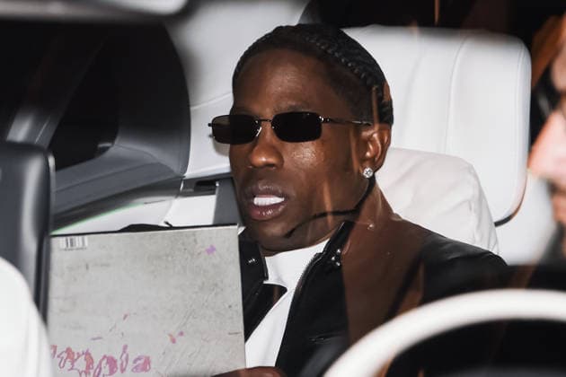 IPA89011568 - Milan, Celebrity Sightings During Milan Fashion Week: Women s Spring Summer 2027 Collection - Women s Fashion, Spring Summer 2027. Pictured: Travis Scott (American rapper) leaving the Armani Hotel on his way to the Bottega Veneta fashion show  Copyright: xAlessandroxBremecx xx IPA89011568