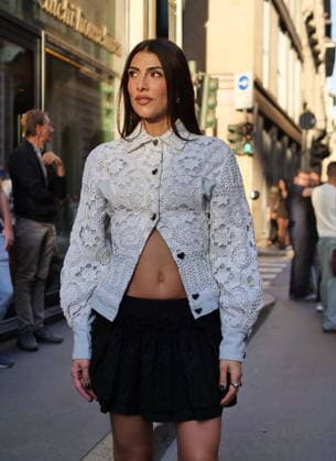 IPA89011606 - Milan, Milan Women s Fashion Week: Spring Summer 2026 2027 - Women s Fashion, Spring Summer 2026–2027, Marco Rambaldi s fashion show—Pictured: Giulia Salemi  Copyright: xLucaxPontix xLucaPonti IpaAgencyx IPA89011606