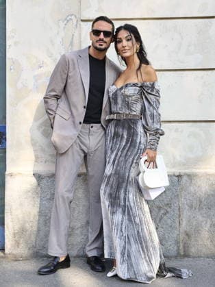 IPA89015015 - Milan, Milan Women s Fashion Week: Spring Summer 2026 2027 - Women s Fashion, Spring Summer 2026–2027, Laura Biagiotti fashion show—Pictured: Rosa Perrotta and Pietro Tartaglione.  Copyright: xLucaxPontix xLucaPonti IpaAgencyx IPA89015015