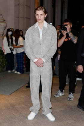 MFW Spring Summer 2027 Bottega Veneta leaving MP MILAN, ITALY - SEPTEMBER 26: Emmanuel Macchia leaves her hotel to attending Bottega Veneta fashion show during the Milan Fashion Week - Womenswear Spring Summer 2027 on September 24, 2026 in Milan, Italy. Photo by Marco Piovanotto Abacapress.com Milan Italy  Copyright: xPiovanottoxMarco ABACAx