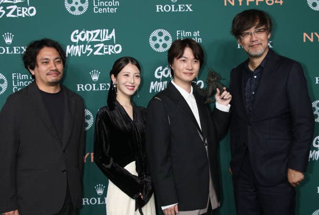 NEW YORK, NY - SEPTEMBER 26: Kazuaki Kishida, Minami Hamabe, RyÃ»nosuke Kamiki and Takashi Yamazaki at the Godzilla Minus Zero Red Carpet during the 64th New York Film Festival at Alice Tully Hall, Lincoln Center on September 26, 2026 in New York City. Copyright: xRWx