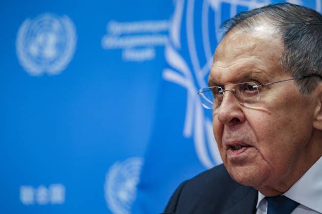 September 26, 2026, New York, New York, United States: Russian Foreign Minister SERGEY LAVROV speaks during a press conference at the UN following his address to the General Debate of the 81st UN General Assembly, taking questions on RussiaÃ¢â‚¬â ¢s foreign policy amid continuing tensions over Ukraine, European security and relations with the United States. New York United States - ZUMAo116 20260926_znp_o116_076 Copyright: xBiancaxOterox