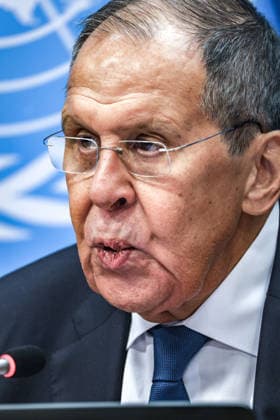 September 26, 2026, New York, New York, United States: Russian Foreign Minister SERGEY LAVROV speaks during a press conference at the UN following his address to the General Debate of the 81st UN General Assembly, taking questions on RussiaÃ¢â‚¬â ¢s foreign policy amid continuing tensions over Ukraine, European security and relations with the United States. New York United States - ZUMAo116 20260926_znp_o116_066 Copyright: xBiancaxOterox