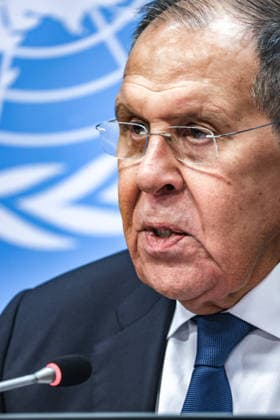 September 26, 2026, New York, New York, United States: Russian Foreign Minister SERGEY LAVROV speaks during a press conference at the UN following his address to the General Debate of the 81st UN General Assembly, taking questions on RussiaÃ¢â‚¬â ¢s foreign policy amid continuing tensions over Ukraine, European security and relations with the United States. New York United States - ZUMAo116 20260926_znp_o116_067 Copyright: xBiancaxOterox
