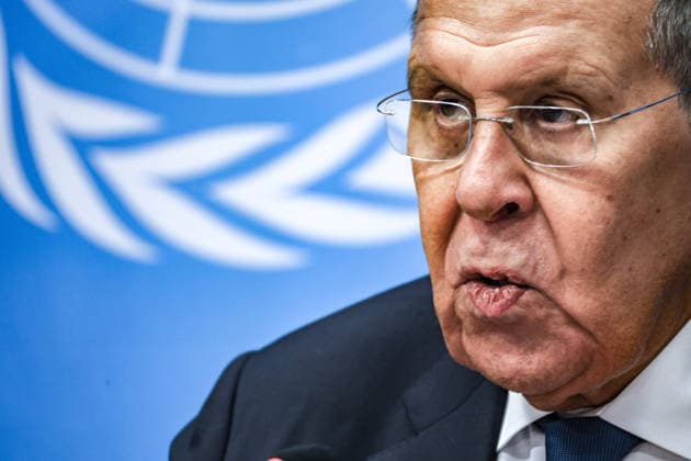 September 26, 2026, New York, New York, United States: Russian Foreign Minister SERGEY LAVROV speaks during a press conference at the UN following his address to the General Debate of the 81st UN General Assembly, taking questions on RussiaÃ¢â‚¬â ¢s foreign policy amid continuing tensions over Ukraine, European security and relations with the United States. New York United States - ZUMAo116 20260926_znp_o116_068 Copyright: xBiancaxOterox