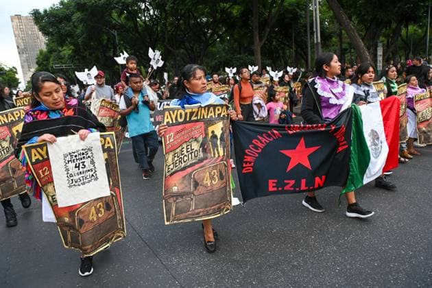 September 26, 2026: TO-45252-MEXICO , September 26, 2026. Parents of the 43 missing students from Ayotzinapa, joined by activist groups and members of civil society, marched along the Mexican capital& 039;s main avenues to demand that the government investigate the whereabouts of the students from the Isidro Burgos rural school in Iguala, Guerrero. Today in Mexico City. Clasos.com.mx - ZUMAcs4_ 20260926_faa_cs4_086 Copyright: xJavierxLiraxOterox