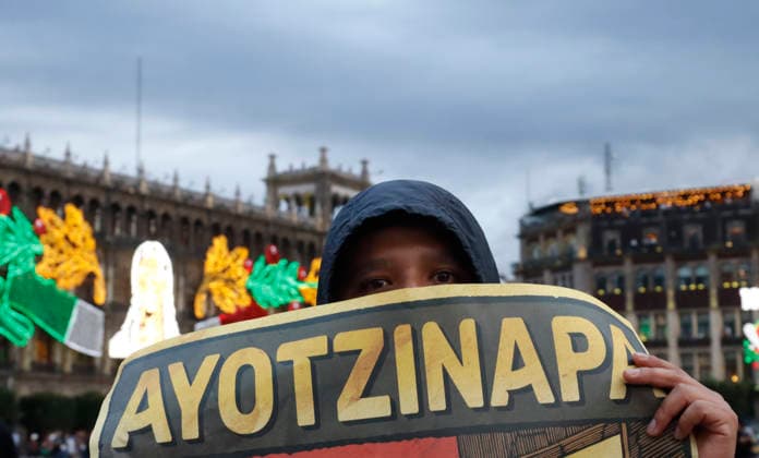 September 26, 2026, Mexico City, Mexico City, mexico: Parents of the 43 Ayotzinapa student-teachers are leading the march marking 12 years since the students disappearance. Chanting They were taken alive, we want them back alive! and carrying photographs of the students, hundreds of people are marching from the Angel of Independence to the ZoÂ³calo. Mexico City mexico - ZUMAt178 20260926_zip_t178_004 Copyright: xNadiaxTecuapetlax