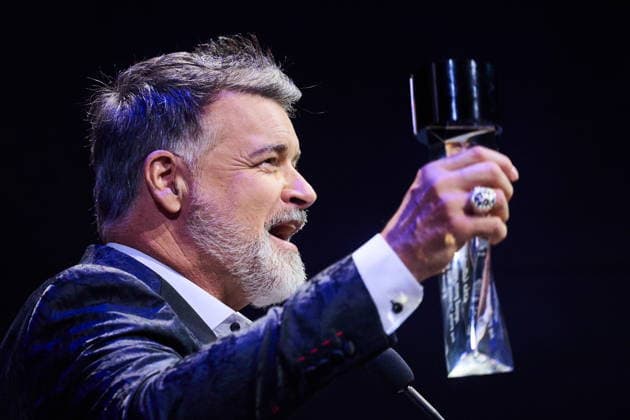 September 26, 2026, Toronto, On, Canada: Roch Voisine speaks after being inducted into the Canadian Songwriters Hall of Fame on stage in Toronto, on Saturday, Sept. 26, 2026. Toronto Canada  - ZUMAc35_ 20260926_zaf_c35_151 Copyright: xSammyxKoganx