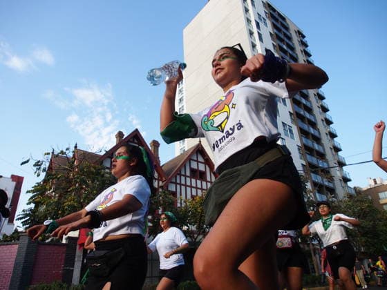 September 26, 2026, Lima, Lima, Peru: On International Safe Abortion Day hundreds of women, wearing green scarf, carry out a demonstration demanding legal, safe, and free abortion in Peru, as part of the comprehensive health of girls, adolescents, women, and anyone with the possibility of gestating. Abortion in Peru, a conservative country, is illegal and punishable Lima Peru - ZUMAg240 20260926_zip_g240_019 Copyright: xCarlosxGarciaxGranthonx