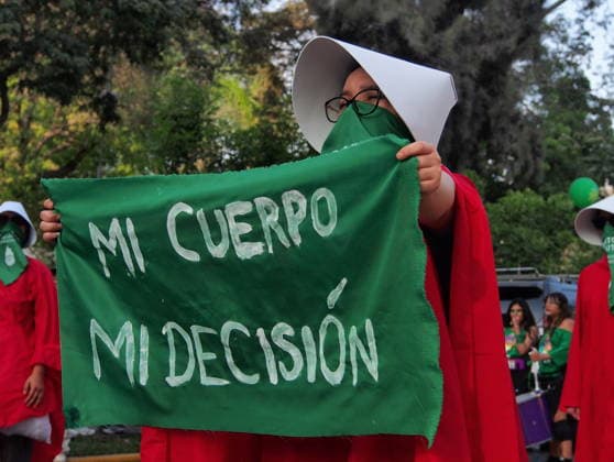 September 26, 2026, Lima, Lima, Peru: My body, my decision can be read on a green handkerchief when on International Safe Abortion Day hundreds of women, wearing green scarf, carry out a demonstration demanding legal, safe, and free abortion in Peru, as part of the comprehensive health of girls, adolescents, women, and anyone with the possibility of gestating. Abortion in Peru, a conservative country, is illegal and punishable Lima Peru - ZUMAg240 20260926_zip_g240_014 Copyright: xCarlosxGarciaxGranthonx