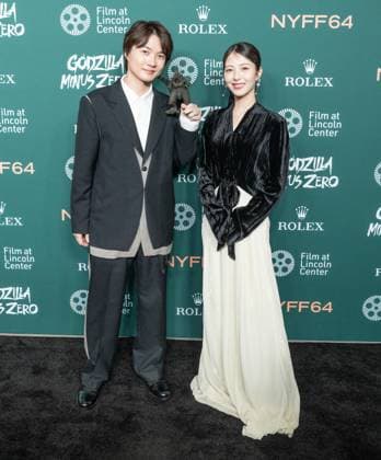 September 26, 2026, Bronx, New York, USA: Ryunosuke Kamiki and Minami Hamabe attend screening of Godzilla Minus Zero at annual NYFF64 at Alice Tully Hall at Lincoln Center in New York, NY on September 26, 2026. Bronx USA - ZUMAr339 20260926_znp_r339_072 Copyright: xLevxRadinx