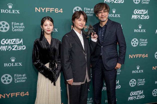 September 26, 2026, New York, New York, USA: MINAMI HAMABE, RYUNOSUKE KAMIKI and TAKASHI YAMAZAKI attend the screening of Godzilla Minus Zero at the 64th annual New York Film Festival at Alice Tully Hall, Lincoln Center in New York. 26 September 2026 New York USA - ZUMAa265 20260926_zep_a265_046 Copyright: xEricxAcquayex