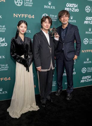 September 26, 2026, New York, New York, USA: MINAMI HAMABE, RYUNOSUKE KAMIKI and TAKASHI YAMAZAKI attend the screening of Godzilla Minus Zero at the 64th annual New York Film Festival at Alice Tully Hall, Lincoln Center in New York. 26 September 2026 New York USA - ZUMAa265 20260926_zep_a265_044 Copyright: xEricxAcquayex