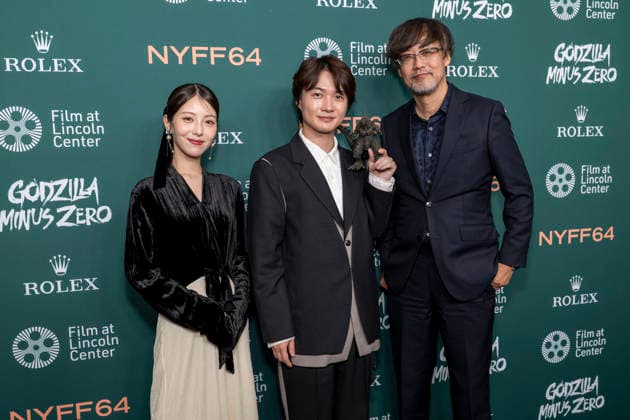 September 26, 2026, New York, New York, USA: MINAMI HAMABE, RYUNOSUKE KAMIKI and TAKASHI YAMAZAKI attend the screening of Godzilla Minus Zero at the 64th annual New York Film Festival at Alice Tully Hall, Lincoln Center in New York. 26 September 2026 New York USA - ZUMAa265 20260926_zep_a265_042 Copyright: xEricxAcquayex