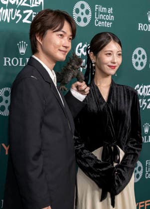 September 26, 2026, New York, New York, USA: RYUNOSUKE KAMIKI and MINAMI HAMABE attend the screening of Godzilla Minus Zero at the 64th annual New York Film Festival at Alice Tully Hall, Lincoln Center in New York. 26 September 2026 New York USA - ZUMAa265 20260926_zep_a265_038 Copyright: xEricxAcquayex