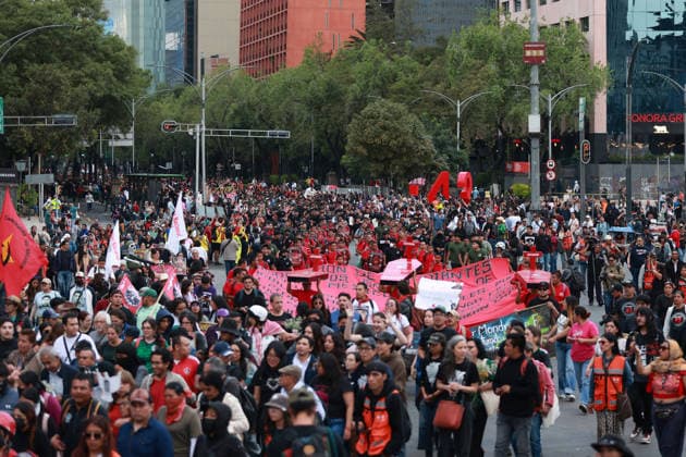 Mexico marks 12 years since disappearance of 43 Ayotzinapa students MEXICO CITY, MEXICO - SEPTEMBER 26: People take part in a rally to mark 12 years since the disappearance of 43 students from Ayotzinapa, Guerrero state, in Mexico City, Mexico on September 26, 2026. Thousands of people took part in a rally marking 12 years since the disappearance of 43 students from Ayotzinapa, Guerrero state, as the government is set to present an updated report on the investigation on Monday. Daniel Cardenas Anadolu Mexico city Mexico. Editorial use only. Please get in touch for any other usage.  Copyright: x2026xAnadoluxDanielxCardenasx