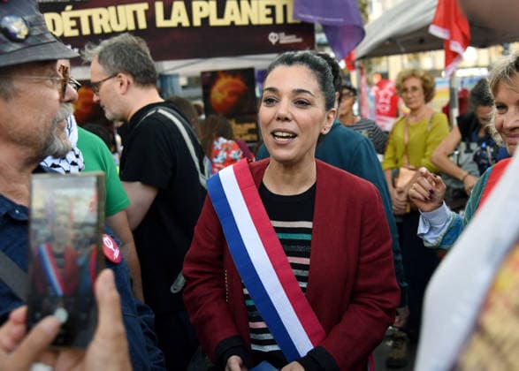 Politics at Climate Rally - Paris Sophia Chikirou at the Climate Rally in Paris, France on September 26, 2026 Following the 8,000 deaths during the heatwaves, a march for the climate, life and social justice brought together several thousand demonstrators. Photo by Alain Apaydin ABACAPRESS Paris France  Copyright: xApaydinxAlain ABACAx
