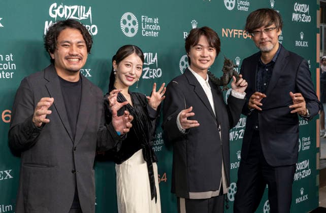 September 26, 2026, New York, Ny, United States: Kazuaki Kishida, Minami Hamabe, RyoÂ»nosuke Kamiki, and Takashi Yamazaki attend the 64th New York Film Festival Godzilla Minus Zero World Premiere. Held at Alice Tully Hall at Lincoln Center in New York. Zuma Press. September 26, 2026. New York United States - ZUMAp281 20260926_zea_p281_020 Copyright: xPhotoxImagexPressx