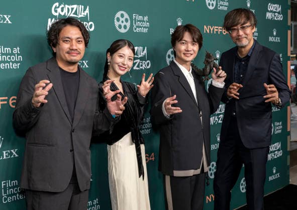 September 26, 2026, New York, Ny, United States: Kazuaki Kishida, Minami Hamabe, RyoÂ»nosuke Kamiki, and Takashi Yamazaki attend the 64th New York Film Festival Godzilla Minus Zero World Premiere. Held at Alice Tully Hall at Lincoln Center in New York. Zuma Press. September 26, 2026. New York United States - ZUMAp281 20260926_zea_p281_023 Copyright: xPhotoxImagexPressx