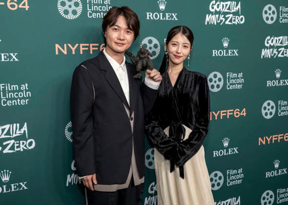 September 26, 2026, New York, Ny, United States: Ryunosuke Kamiki and Minami Hamabe attend the 64th New York Film Festival Godzilla Minus Zero World Premiere. Held at Alice Tully Hall at Lincoln Center in New York. Zuma Press. September 26, 2026. New York United States - ZUMAp281 20260926_zea_p281_009 Copyright: xPhotoxImagexPressx