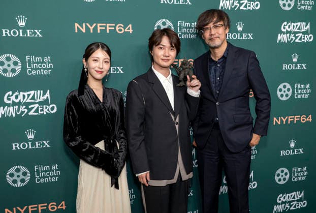 September 26, 2026, New York, Ny, United States: Minami Hamabe, Ryunosuke Kamiki and Takashi Yamazaki attend the 64th New York Film Festival Godzilla Minus Zero World Premiere. Held at Alice Tully Hall at Lincoln Center in New York. Zuma Press. September 26, 2026. New York United States - ZUMAp281 20260926_zea_p281_003 Copyright: xPhotoxImagexPressx