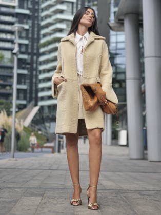 IPA89023469 - Milan, Milan Women s Fashion Week: Spring Summer 2026 2027 - Women s Fashion, Spring Summer 2026–2027 - Ermanno Scervinoi fashion show - Pictured: Photo shoot with Ilaria Capponi  Copyright: xLucaxPontix xLucaPonti IpaAgencyx IPA89023469