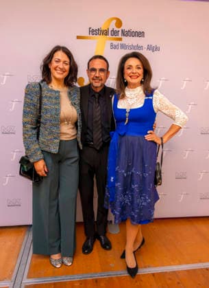 September 26, 2026, International Classical Music Festival Festival of Nations 2026, at the Kurhaus in Bad Wörishofen, Unterallgäu; prior to the opening concert featuring Sol Gabetta, VIP reception for the guests of honor: Uschi Dämmrich von Luttitz, former BR TV host, and Klaus Holetschek (CSU) with his wife Birgit, on September 26, 2026; Bad Wörishofen Cl