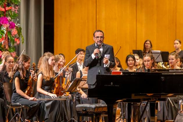 September 26, 2026, International Classical Music Festival Festival of Nations 2026, at the Kurhaus in Bad Wörishofen, Unterallgäu; politician Klaus Holetschek delivers the opening speech on September 26, 2026, Bad Wörishofen Classical Music Festival, September 26, 2026, Bad Wörishofen Classical Music Festival