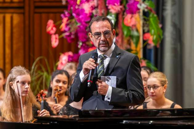 September 26, 2026, International Classical Music Festival Festival of Nations 2026, at the Kurhaus in Bad Wörishofen, Unterallgäu; politician Klaus Holetschek delivers the opening speech on September 26, 2026, Bad Wörishofen Classical Music Festival, September 26, 2026, Bad Wörishofen Classical Music Festival