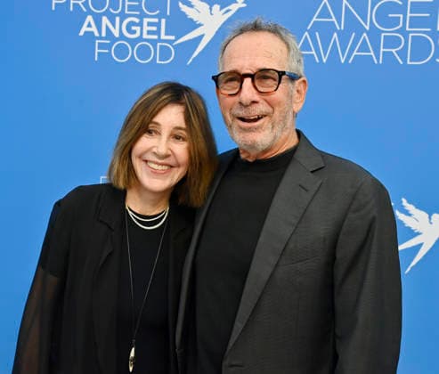 Jayne Gelon (L) and Steve Gelon attend Project Angel Food s Angel Awards 2026 at the Chuck Lorre Family Foundation Campus in Los Angeles on Saturday, September 26, 2026. Project Angel Food s mission is to prepare and deliver healthy meals to feed people impacted by serious illness, bringing comfort and hope every day.  LAP2026092647 JIMxRUYMEN