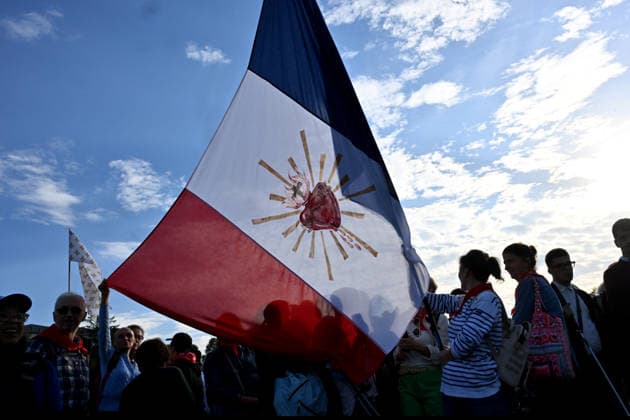 trip_pope_2026_France France, Lourdes, Vatican, 2026 9 27 Holy Mass celebrated by Pope Leo XIV at the Prairie of the Sanctuary of Our Lady of Lourdes during his apostolic journey to France.. EDITORIAL USE ONLY - NO BOOKS Copyright: xAlessiaxGiuliani Catholicpressphx