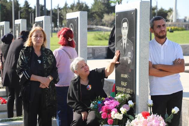 Commemoration ceremony in Baku on the sixth anniversary of the Second Karabakh War BAKU, AZERBAIJAN - SEPTEMBER 27: People attend commemoration ceremony for the Azerbaijani soldiers who lost their lives in 2nd Karabakh War, during the 6th anniversary of the Karabakh Victory Day at the Military Martyrs’ Cemetery in Baku, Azerbaijan on September 27, 2026. Resul Rehimov Anadolu Baku Azerbaijan. Editorial use only. Please get in touch for any other usage.  Copyright: x2026xAnadoluxResulxRehimovx