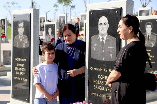 Commemoration ceremony in Baku on the sixth anniversary of the Second Karabakh War BAKU, AZERBAIJAN - SEPTEMBER 27: People attend commemoration ceremony for the Azerbaijani soldiers who lost their lives in 2nd Karabakh War, during the 6th anniversary of the Karabakh Victory Day at the Military Martyrs’ Cemetery in Baku, Azerbaijan on September 27, 2026. Resul Rehimov Anadolu Baku Azerbaijan. Editorial use only. Please get in touch for any other usage.  Copyright: x2026xAnadoluxResulxRehimovx