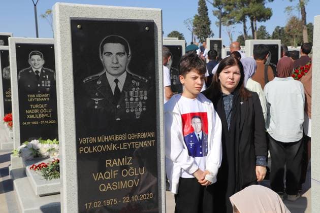 Commemoration ceremony in Baku on the sixth anniversary of the Second Karabakh War BAKU, AZERBAIJAN - SEPTEMBER 27: People attend commemoration ceremony for the Azerbaijani soldiers who lost their lives in 2nd Karabakh War, during the 6th anniversary of the Karabakh Victory Day at the Military Martyrs’ Cemetery in Baku, Azerbaijan on September 27, 2026. Resul Rehimov Anadolu Baku Azerbaijan. Editorial use only. Please get in touch for any other usage.  Copyright: x2026xAnadoluxResulxRehimovx