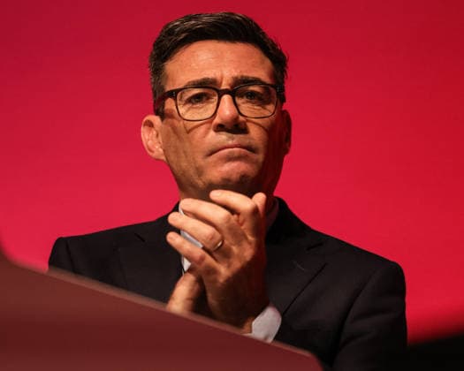 Labour Party Annual Conference 2026 Prime Minister of the United Kingdom Andy Burnham looks on and smiles as the opening speech gets underway during the Labour Party Annual Conference 2026 at Convention Centre, Liverpool, United Kingdom on 27 September 2026 (Photo by Mark Cosgrove News Images) Liverpool Convention Centre Merseyside United Kingdom Copyright: xMarkxCosgrove NewsxImagesx