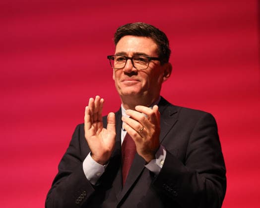 Labour Party Annual Conference 2026 Prime Minister of the United Kingdom Andy Burnham looks on and smiles as the opening speech gets underway during the Labour Party Annual Conference 2026 at Convention Centre, Liverpool, United Kingdom on 27 September 2026 (Photo by Mark Cosgrove News Images) Liverpool Convention Centre Merseyside United Kingdom Copyright: xMarkxCosgrove NewsxImagesx