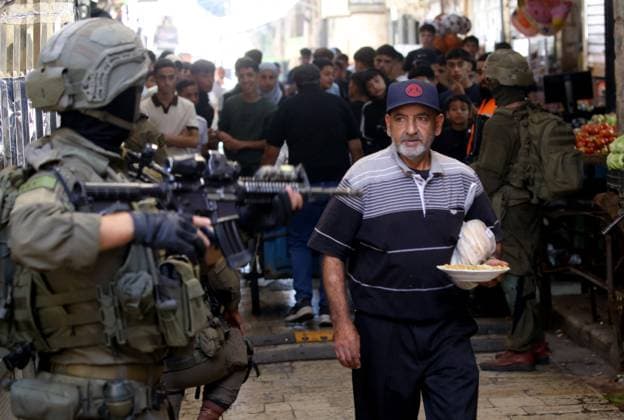September 27, 2026, Nablus, Palestine, State of: NABLUS, OCCUPIED WEST BANK, SEPTEMBER 27, 2026: Israeli soldiers patrol the Old City of Nablus in the occupied West Bank. Nablus Palestine, State of - ZUMAq101 20260927_zna_q101_008 Copyright: xNedalxShtiehx