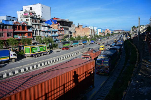 September 27, 2026, Kathmandu, Bagmati, Nepal: Transportation vehicles remain stranded along the Ring Road at Kalanki, a major gateway from Kathmandu toward Naubise and Naagdhunga, in Kathmandu, Nepal, on September 27, 2026, as the Prithvi Highway and other major road routes connecting Kathmandu with different parts of the country remain disrupted by landslides and flooding following several days of continuous heavy rainfall. Persistent rain since September 24 has triggered landslides, road erosion and flooding at multiple locations, repeatedly blocking sections of the Prithvi Highway and leaving hundreds of vehicles and passengers stranded...The prolonged disruption has caused significant difficulties for long-distance drivers and passenge - ZUMAs330 20260927_zsp_s330_022 Copyright: xSafalxPrakashxShresthax