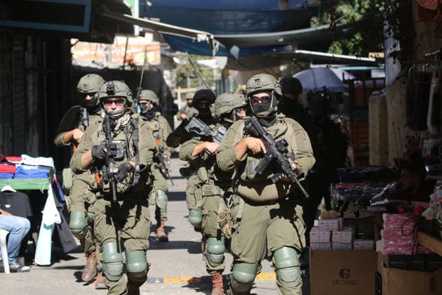 Israeli raid on Nablus NABLUS, WEST BANK, PALESTINE - SEPTEMBER 27: Israeli forces organize a raid into the Old City of Nablus in West Bank, Palestine on September 27, 2026. Nedal Eshtayah Anadolu Nablus West Bank. Editorial use only. Please get in touch for any other usage.  Copyright: x2026xAnadoluxNedalxEshtayahx