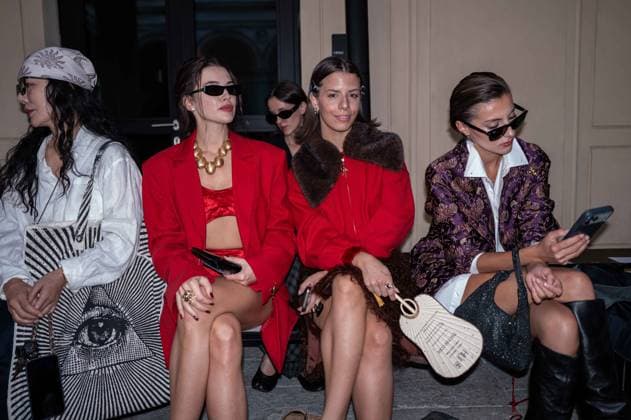 IPA89031983 - Milan, Milan Women™s Fashion Week Spring Summer 2027 - Women™s Fashion, Spring Summer 2027 - HUI fashion show - front row Pictured: Daria Zeccardo, Clemence Navarro  Copyright: xRiccardoxGIordanox xRiccardoxGiordano IPAx IPA89031983
