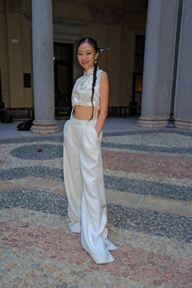 IPA89031877 - Milan, Milan Women™s Fashion Week Spring Summer 2027 - Women™s Fashion, Spring Summer 2027 - HUI fashion show - front row pictured: guest  Copyright: xRiccardoxGIordanox xRiccardoxGiordano IPAx IPA89031877