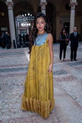 IPA89031928 - Milan, Milan Women™s Fashion Week Spring Summer 2027 - Women™s Fashion, Spring Summer 2027 - HUI fashion show - front row Pictured: Yang Shuwen  Copyright: xRiccardoxGIordanox xRiccardoxGiordano IPAx IPA89031928