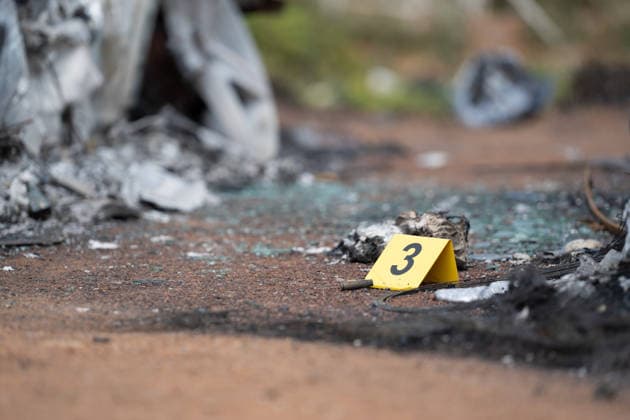 (260927) -- WEDELA, Sept. 27, 2026 -- This photo taken on Sept. 27, 2026 shows the scene of a shooting incident in the mining township of Wedela in Gauteng Province, South Africa. Seventeen people were killed Saturday night in a bar shooting in the mining township of Wedela in South Africa, local media reported on Sunday. (Photo by Xinhua) (SpotNews) SOUTH AFRICA-GAUTENG-SHOOTING INCIDENT RumanaxAkoob 