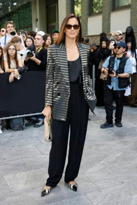 MFW Spring Summer 2027 Armani Arrival MP MILAN, ITALY - SEPTEMBER 27: Chiara Baschetti arrives to Armani fashion show during the Milan Fashion Week - Womenswear Spring Summer 2027 on September 27, 2026 in Milan, Italy. Photo by Marco Piovanotto Abacapress.com Milan Italy  Copyright: xPiovanottoxMarco ABACAx