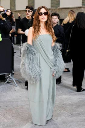 MFW Spring Summer 2027 Armani Arrival MP MILAN, ITALY - SEPTEMBER 27: Celeste Dalla Porta arrives to Armani fashion show during the Milan Fashion Week - Womenswear Spring Summer 2027 on September 27, 2026 in Milan, Italy. Photo by Marco Piovanotto Abacapress.com Milan Italy  Copyright: xPiovanottoxMarco ABACAx