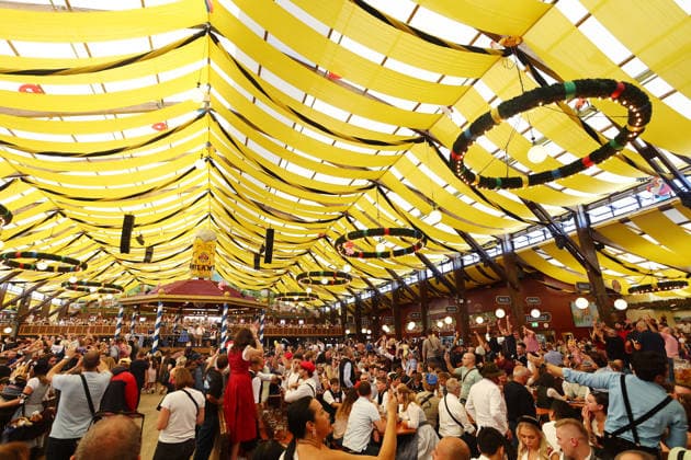 Germany world s largest beer festival Oktoberfest A general view of a Paulaner beer tent during the world s largest beer festival Oktoberfest in Munich, Germany, September 27th , 2026 . Photo by Davide Elias Copyright: xDavidexEliasx