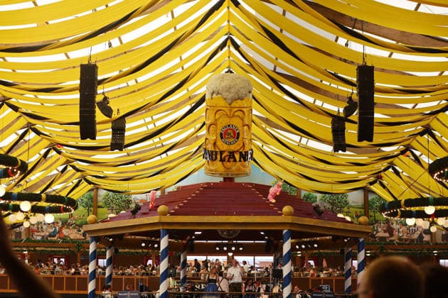 Germany world s largest beer festival Oktoberfest A general view of a Paulaner beer tent during the world s largest beer festival Oktoberfest in Munich, Germany, September 27th , 2026 . Photo by Davide Elias Copyright: xDavidexEliasx