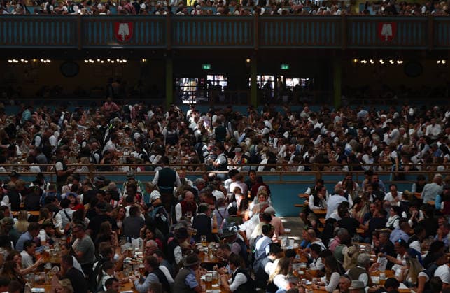 Germany world s largest beer festival Oktoberfest A general view of a beer tent during the world s largest beer festival Oktoberfest in Munich, Germany, September 27th , 2026 . Photo by Davide Elias Copyright: xDavidexEliasx